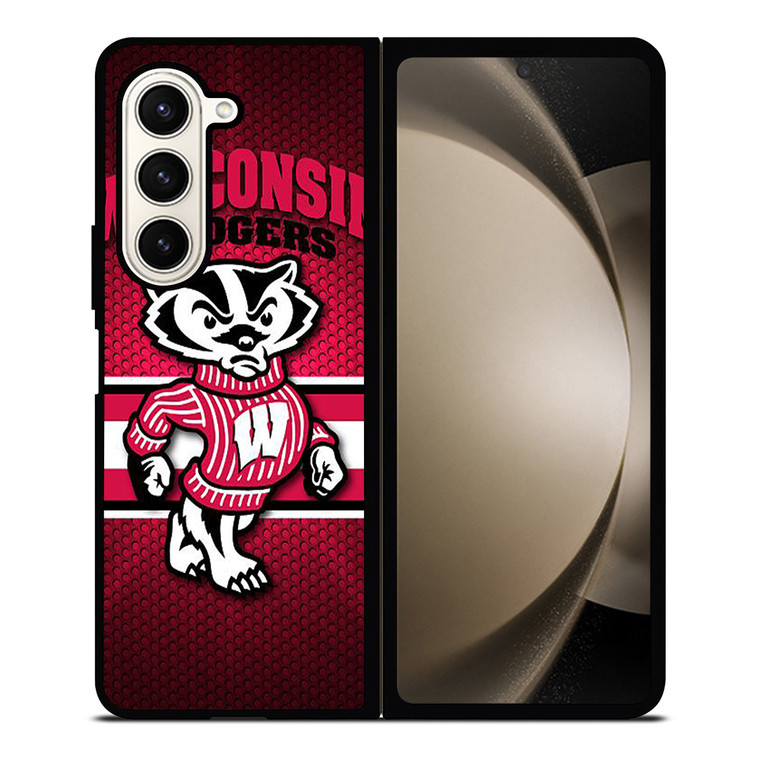 WISCONSIN BADGER FOOTBALL LOGO 2 Samsung Galaxy Z Fold 5 Case Cover