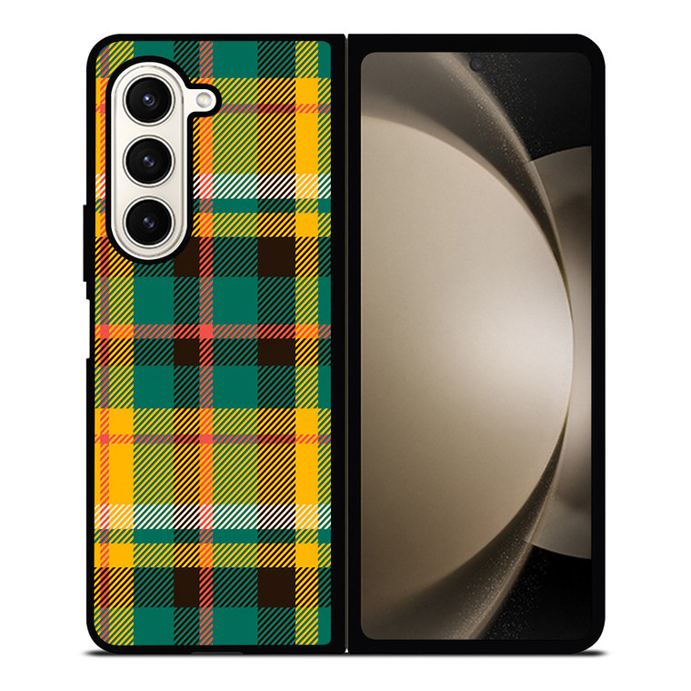YELLOW GREEN TARTAN PATTERN Samsung Galaxy Z Fold 5 Case Cover YELLOW GREEN TARTAN PATTERN Samsung Galaxy Z Fold 5 Case Cover