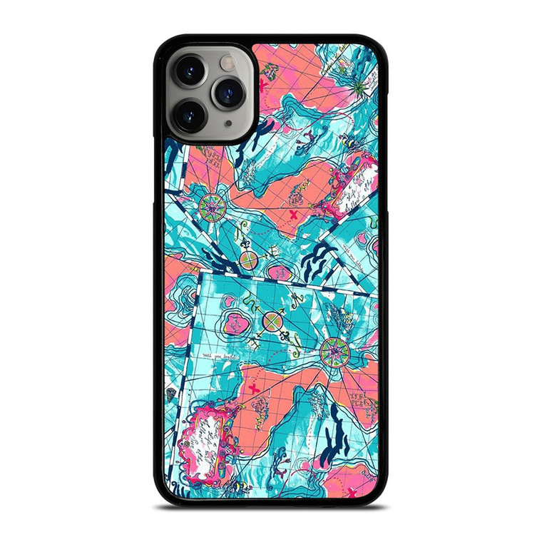 LILLY PULITZER MAP PATTERN iPhone 11 Pro Max Case Cover