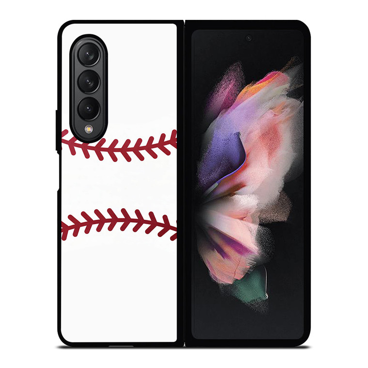 BASEBALL RED STITCHING Samsung Galaxy Z Fold 3 Case Cover