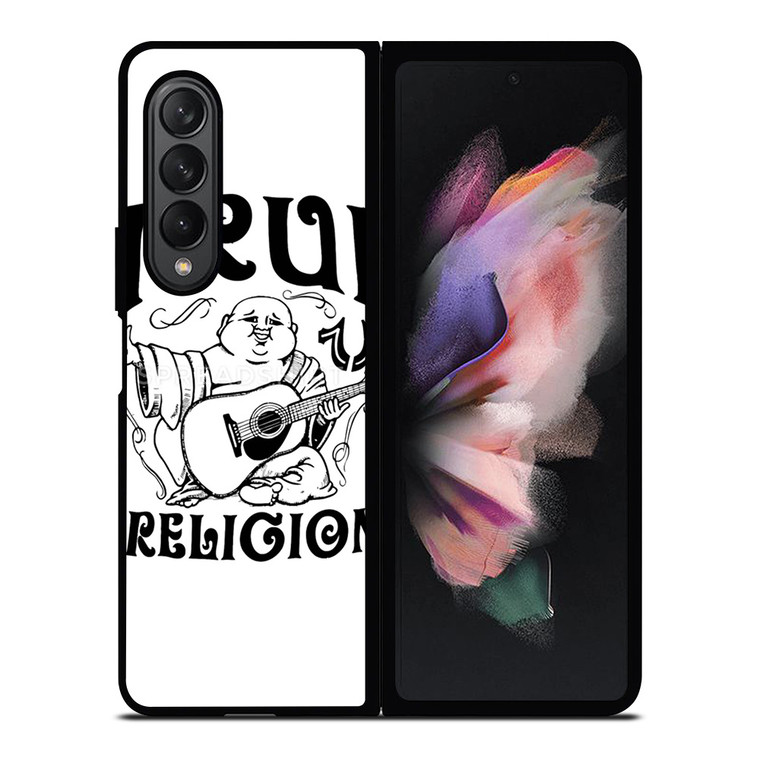 BIG BUDDHA TRUE RELIGION OFF WHITE Samsung Galaxy Z Fold 3 Case Cover