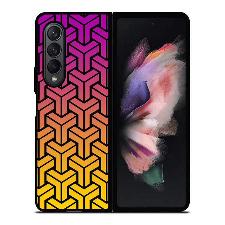 BLACK MAMBA YELLOW PURPLE PATTERN Samsung Galaxy Z Fold 3 Case Cover