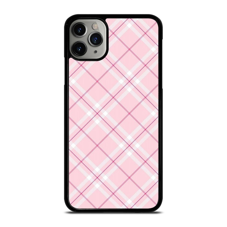 LIGHT PINK PLAID PATTERN iPhone 11 Pro Max Case Cover