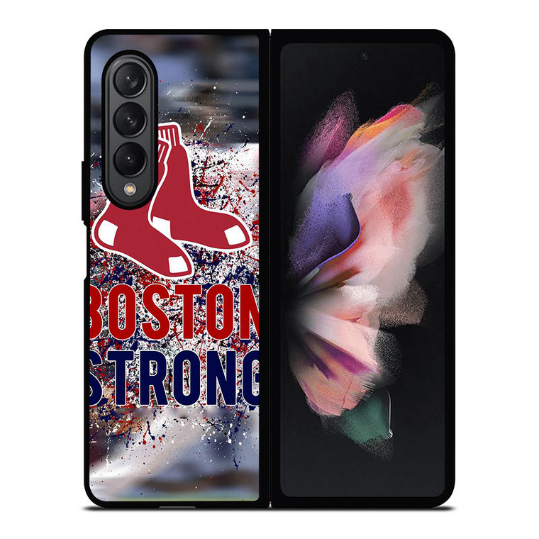 BOSTON RED SOX STRONG ART Samsung Galaxy Z Fold 3 Case Cover