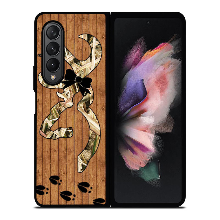 BROWNING WOODEN LOGO Samsung Galaxy Z Fold 3 Case Cover