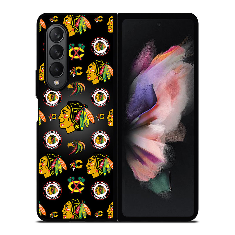 CHICAGO BLACKHAWKS COLLAGE LOGO Samsung Galaxy Z Fold 3 Case Cover