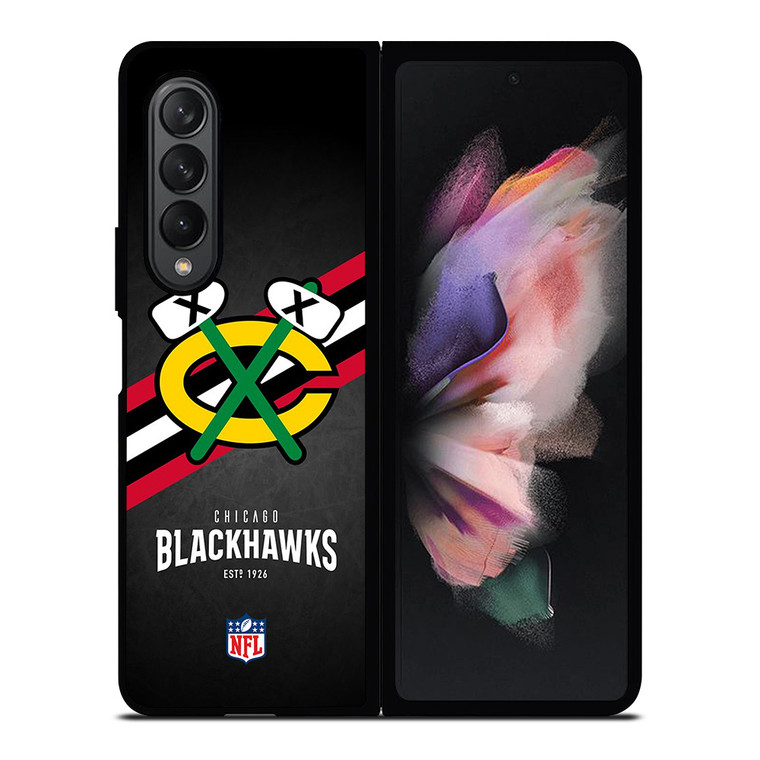 CHICAGO BLACKHAWKS NFL SYMBOL Samsung Galaxy Z Fold 3 Case Cover CHICAGO BLACKHAWKS NFL SYMBOL Samsung Galaxy Z Fold 3 Case Cover