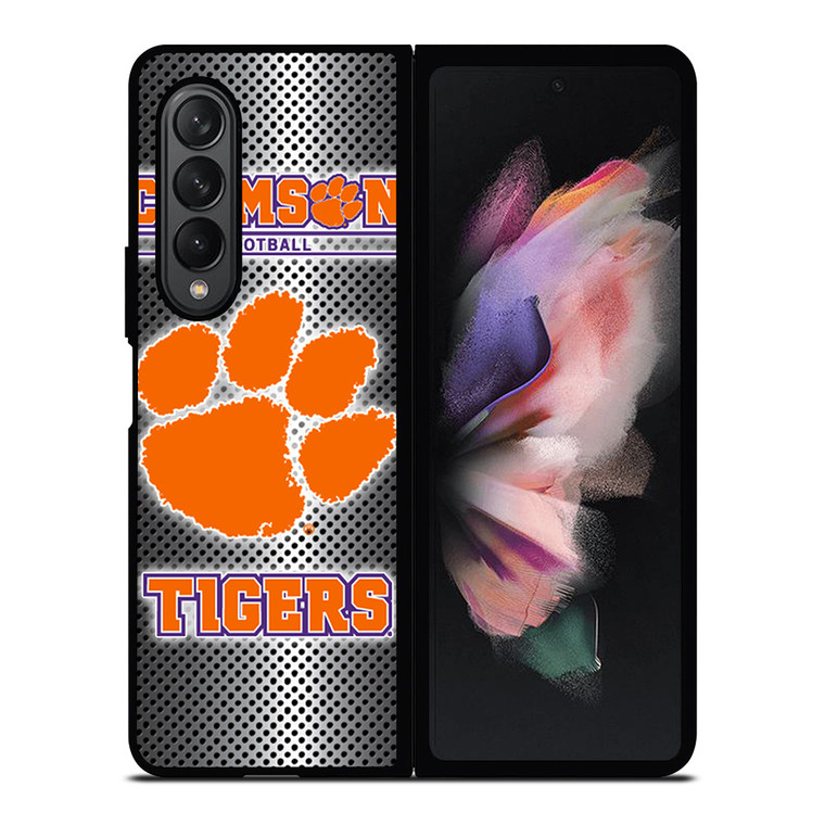 CLEMSON TIGERS METAL LOGO Samsung Galaxy Z Fold 3 Case Cover