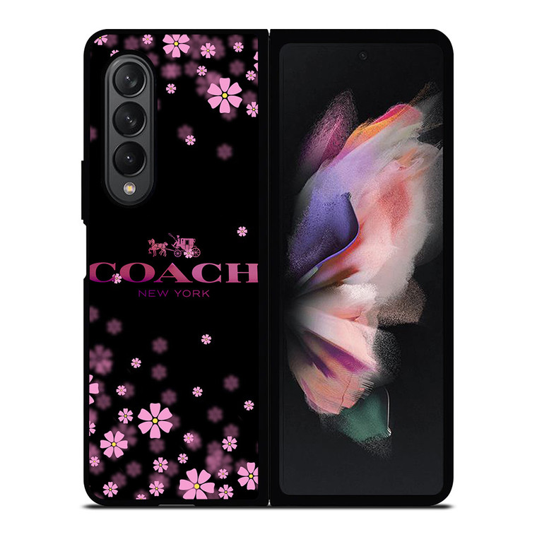COACH FLOWERS PURPLE Samsung Galaxy Z Fold 3 Case Cover