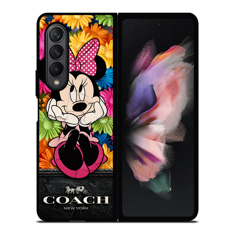 COACH MINNIE MOUSE FLOWER Samsung Galaxy Z Fold 3 Case Cover