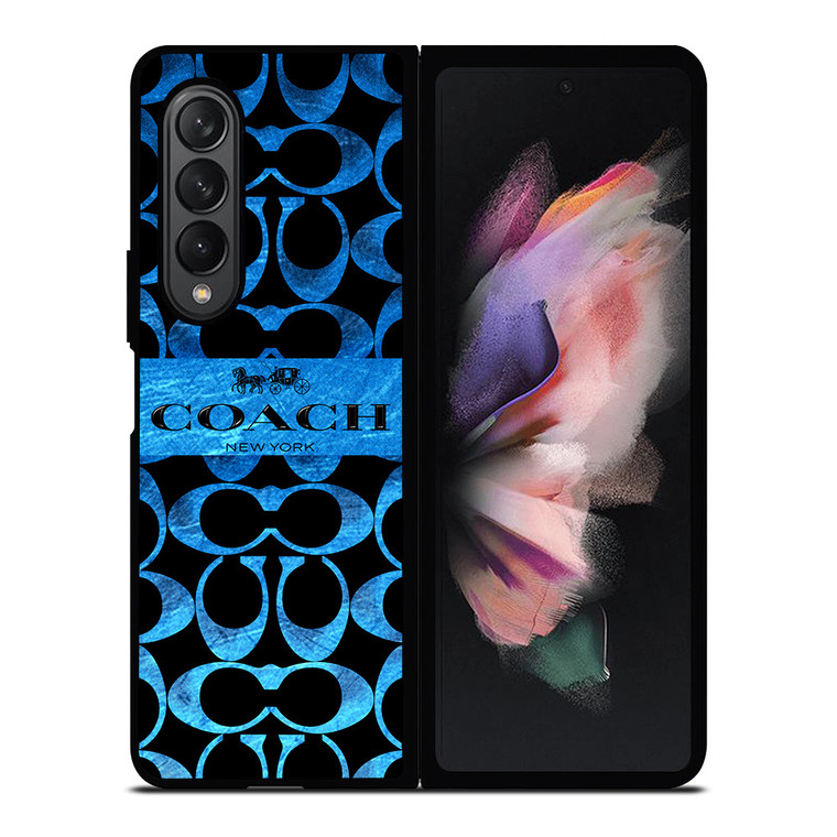 COACH NEW YORK BLUE 2 Samsung Galaxy Z Fold 3 Case Cover