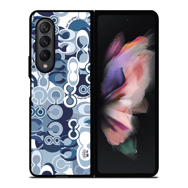 COACH NEW YORK BLUE Samsung Galaxy Z Fold 3 Case Cover