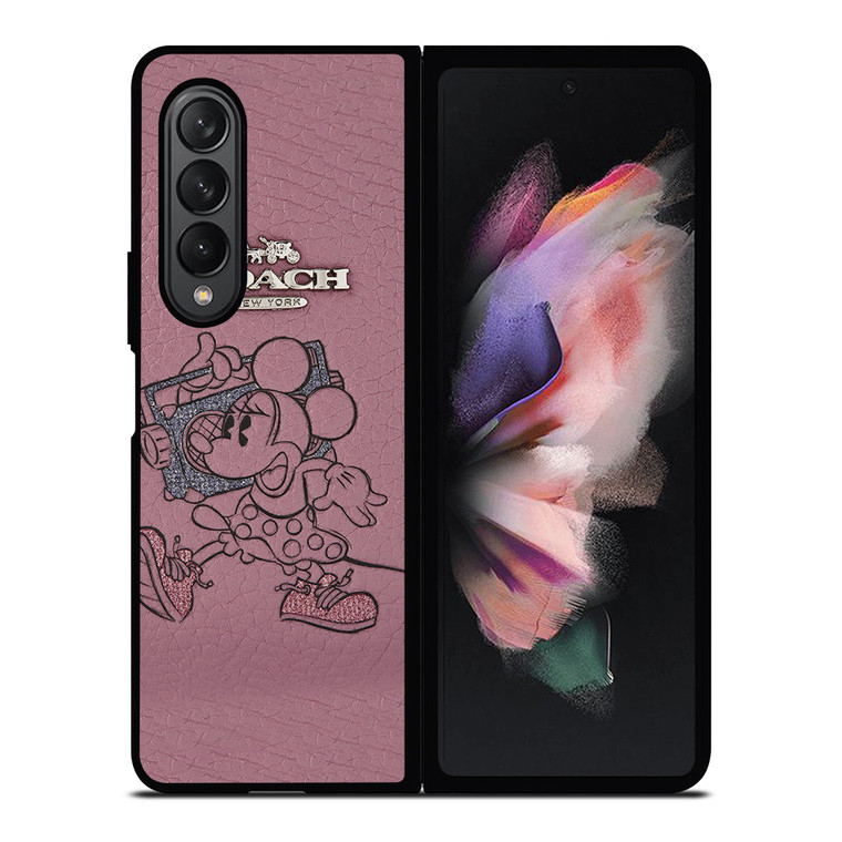 COACH NEW YORK PINK MICKEY MOUSE Samsung Galaxy Z Fold 3 Case Cover