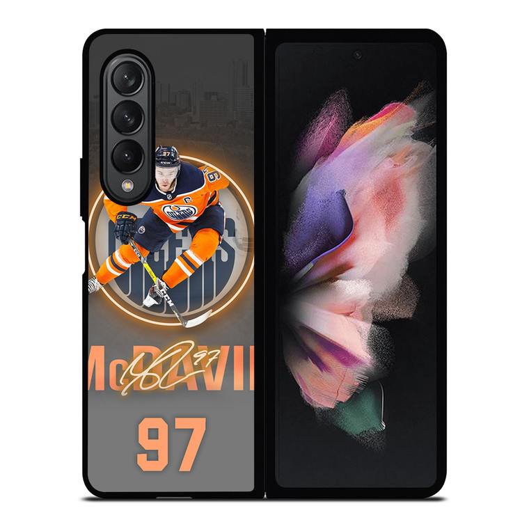 CONNOR MCDAVID EDMONTON OILERS PLAYER Samsung Galaxy Z Fold 3 Case Cover