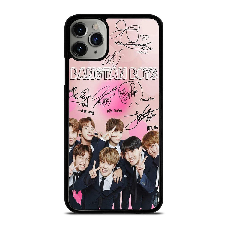 KPOP BTS LOVE PINK SIGNATURE iPhone 11 Pro Max Case Cover