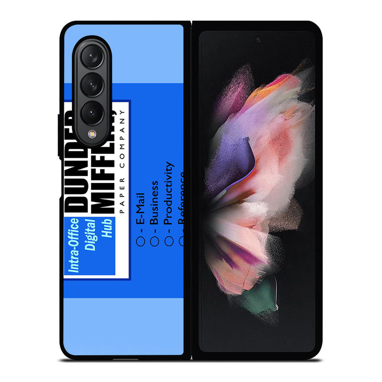 DUNDER MIFFLIN INTRA OFFICE DIGITAL HUB LOGO Samsung Galaxy Z Fold 3 Case Cover