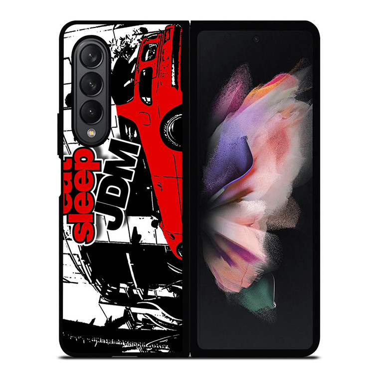 EAT SLEEP JDM ART Samsung Galaxy Z Fold 3 Case Cover