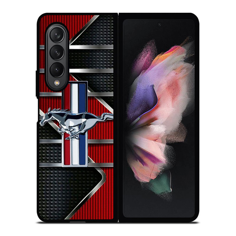 FORD MUSTANG METAL LOGO Samsung Galaxy Z Fold 3 Case Cover FORD MUSTANG METAL LOGO Samsung Galaxy Z Fold 3 Case Cover