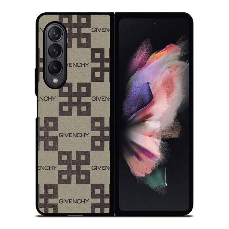 GIVENCHY LOGO COLLAGE LEATHER Samsung Galaxy Z Fold 3 Case Cover