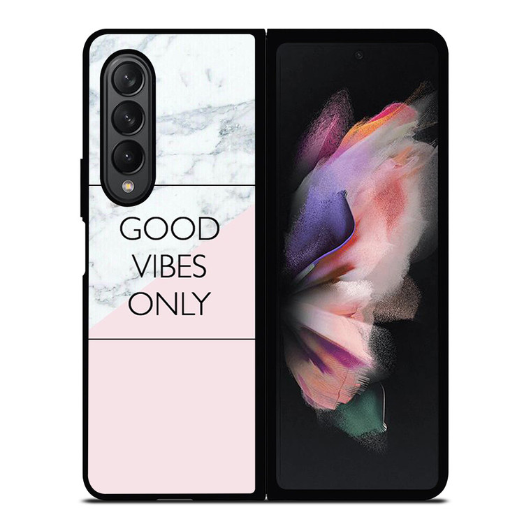 GOOD VIBES ONLY MARBLE Samsung Galaxy Z Fold 3 Case Cover