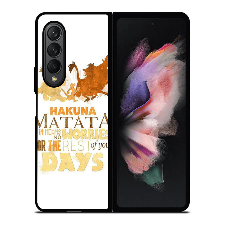 HAKUNA MATATA QUOTE LION KING Samsung Galaxy Z Fold 3 Case Cover