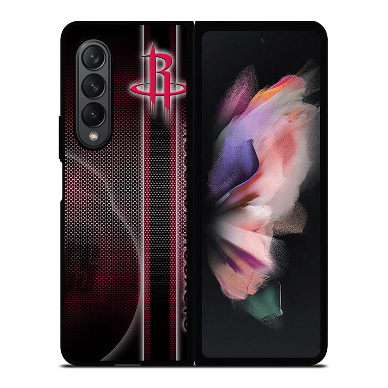 HOUSTON ROCKETS METAL LOGO Samsung Galaxy Z Fold 3 Case Cover