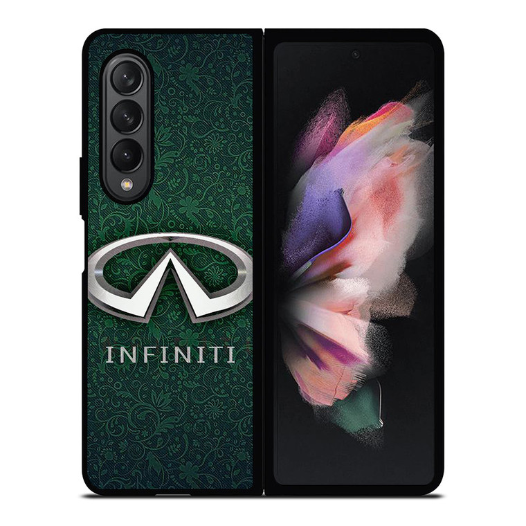 INFINITI CAR LOGO GREEN PATTERN Samsung Galaxy Z Fold 3 Case Cover INFINITI CAR LOGO GREEN PATTERN Samsung Galaxy Z Fold 3 Case Cover