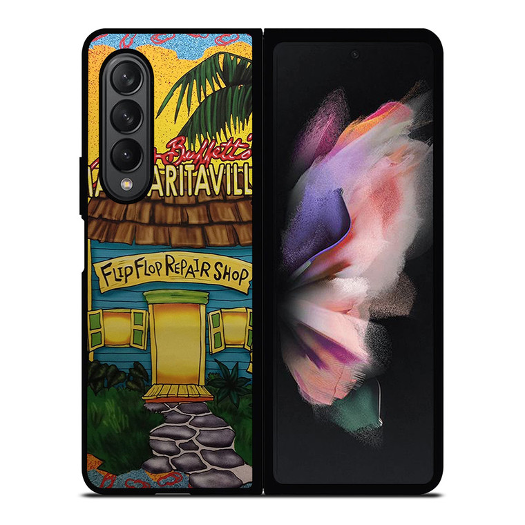 JIMMY BUFFETT MARGARITAVILLE FLIP FLOP Samsung Galaxy Z Fold 3 Case Cover