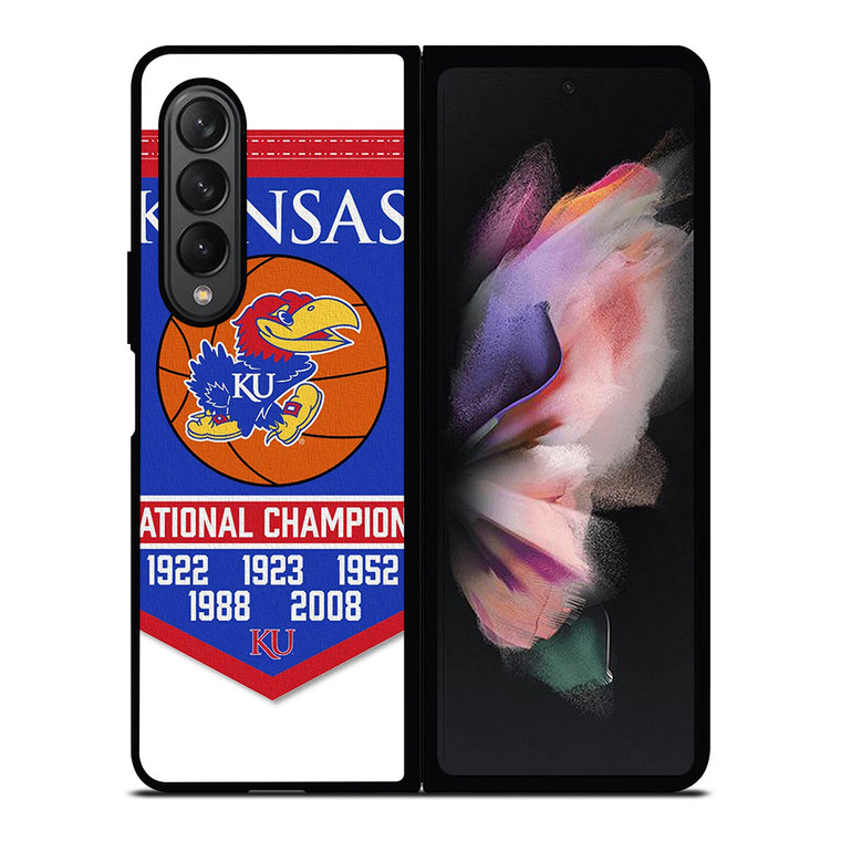KANSAS JAYHAWKS UNIVERSITY BASKETBALL Samsung Galaxy Z Fold 3 Case Cover