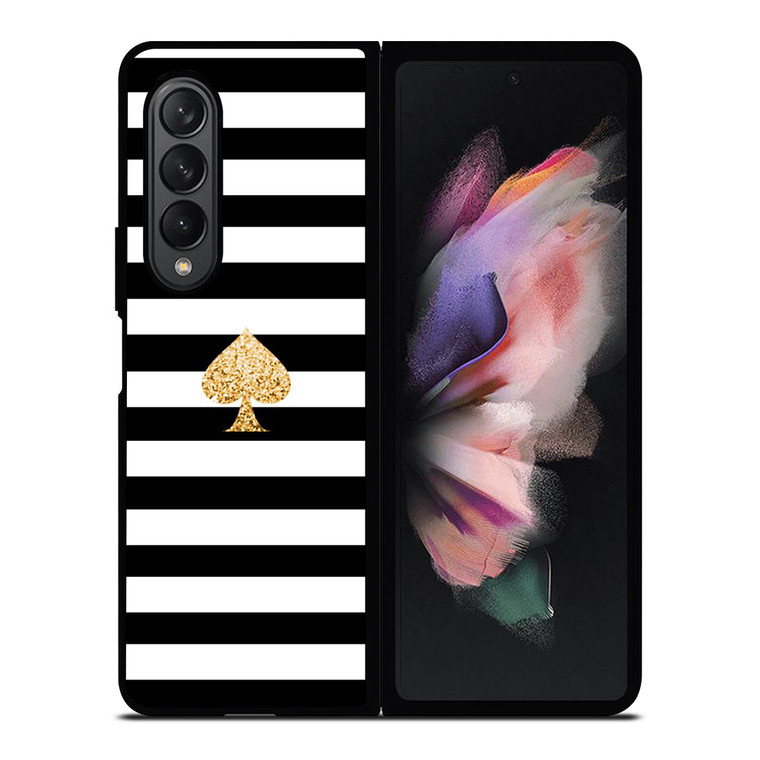 KATE SPADE GOLD AND STRIPES Samsung Galaxy Z Fold 3 Case Cover