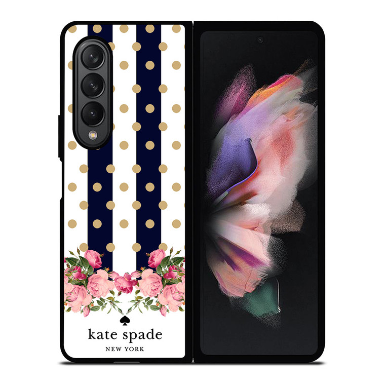 KATE SPADE NEW YORK POLKADOTS FLORAL Samsung Galaxy Z Fold 3 Case Cover