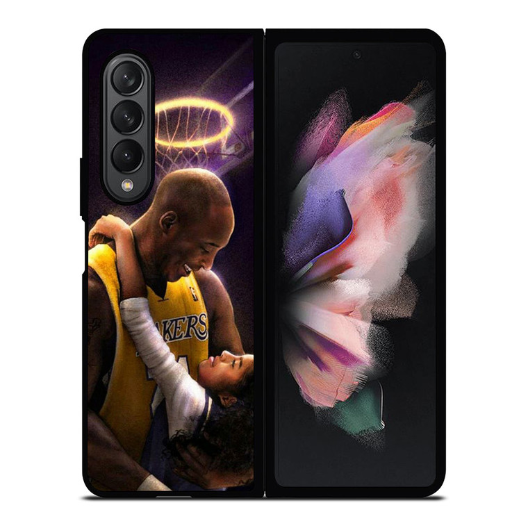 KOBE BRYANT AND GIGI Samsung Galaxy Note 9 Black Rubber Samsung Galaxy Z Fold 3 Case Cover