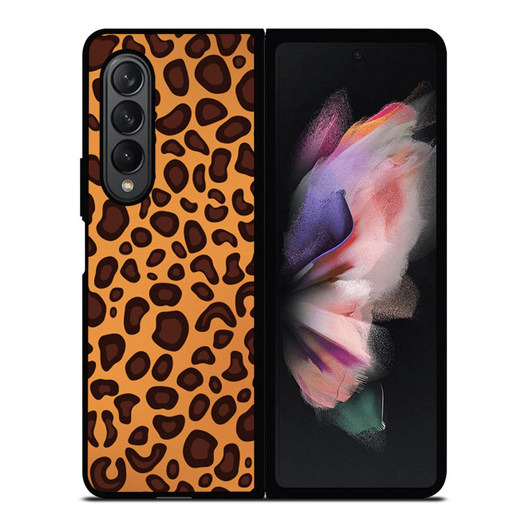 LEAPARD BROWN PATTERN Samsung Galaxy Z Fold 3 Case Cover