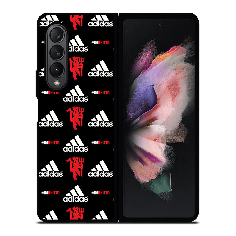 MANCHESTER UNITED ADIDAS PATTERN Samsung Galaxy Z Fold 3 Case Cover