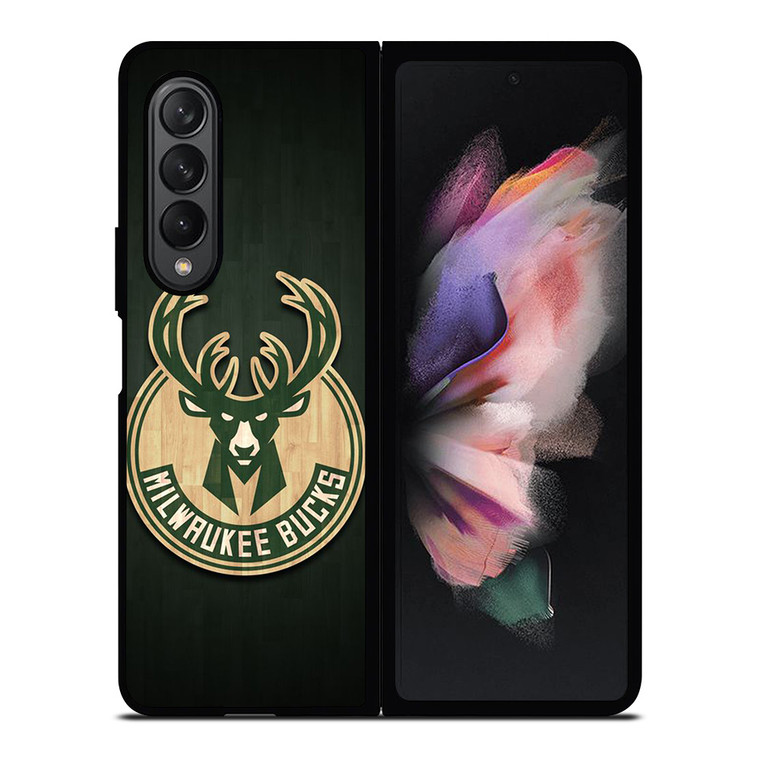 MILWAUKEE BUCKS WOODEN LOGO Samsung Galaxy Z Fold 3 Case Cover