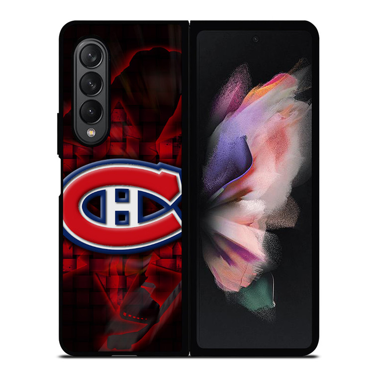MONTREAL CANADIENS RED GLOW SYMBOL Samsung Galaxy Z Fold 3 Case Cover