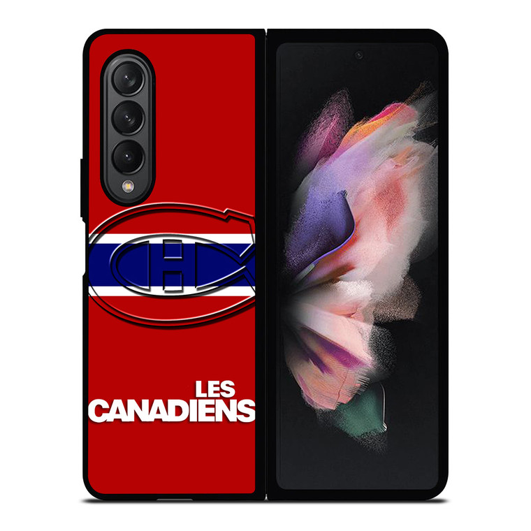 MONTREAL LES CANADIENS STRIPED LOGO Samsung Galaxy Z Fold 3 Case Cover