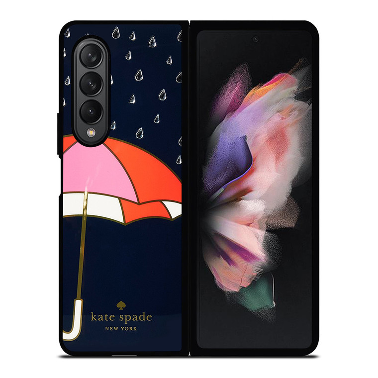 NAVY UMBRELLA KATE SPADE Samsung Galaxy Z Fold 3 Case Cover