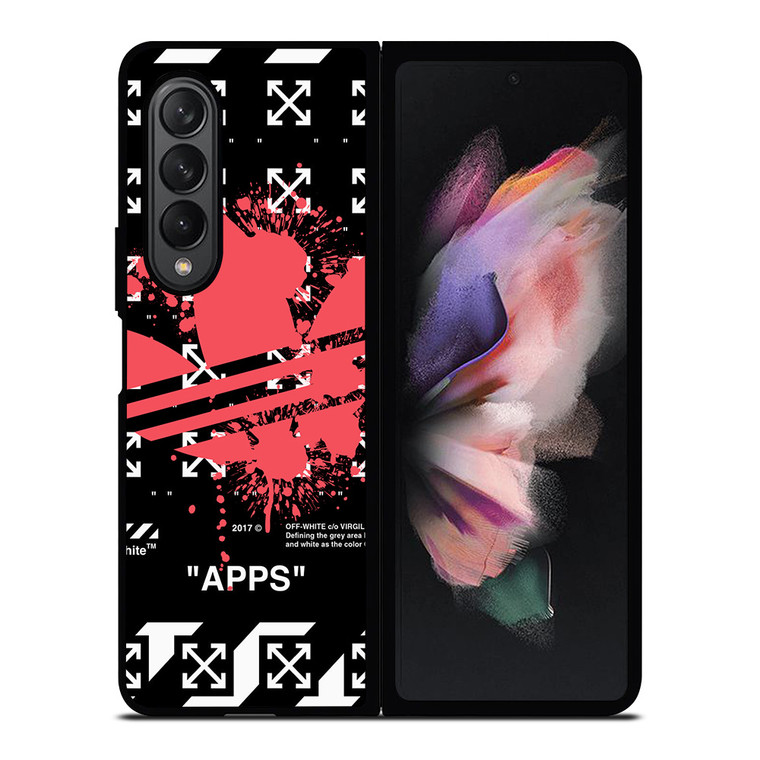 OFF WHITE X ADIDAS RED Samsung Galaxy Z Fold 3 Case Cover