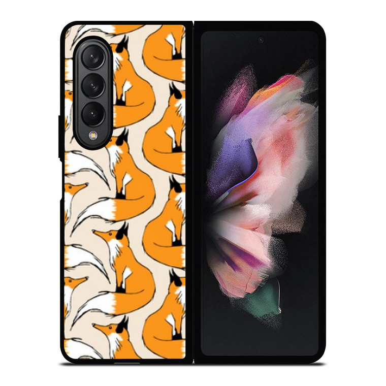 ORANGE FOX PATTERN Samsung Galaxy Z Fold 3 Case Cover