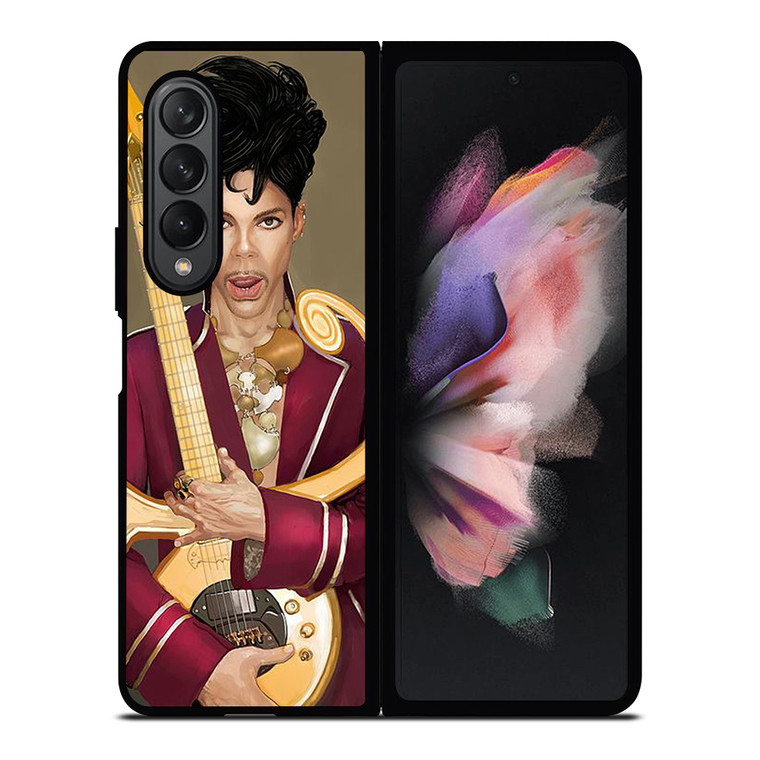 PRINCE PURPLE IN MEMORIAM AND GUITAR Samsung Galaxy Z Fold 3 Case Cover
