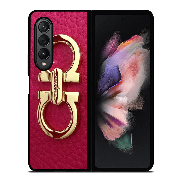 SALVATORE FERRAGAMO LOGO MAGENTA Samsung Galaxy Z Fold 3 Case Cover