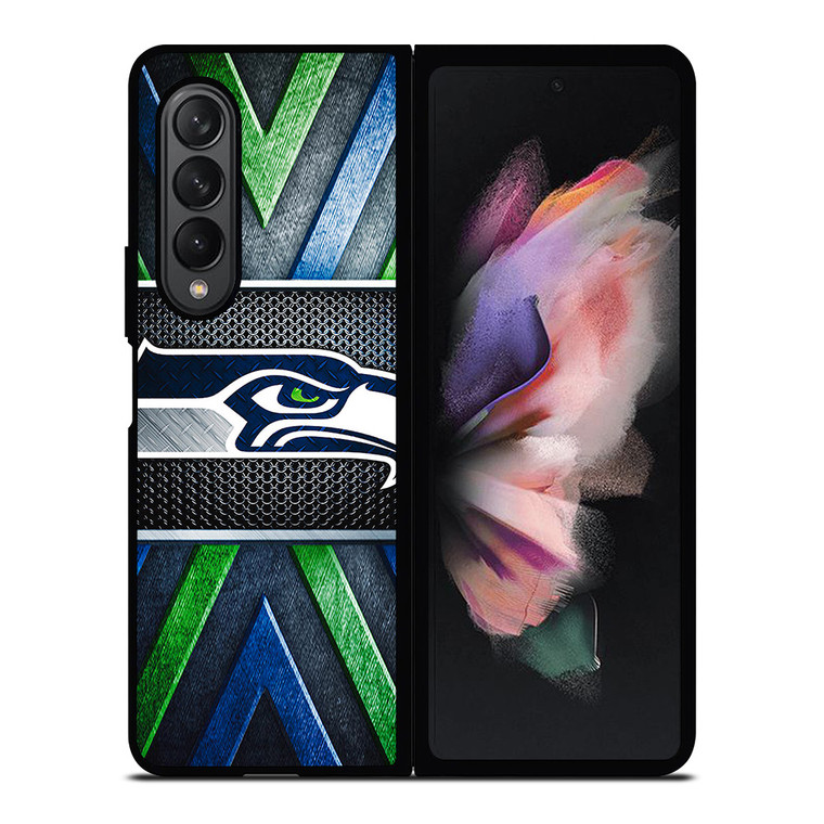 SEATTLE SEAHAWKS METAL LOGO Samsung Galaxy Z Fold 3 Case Cover