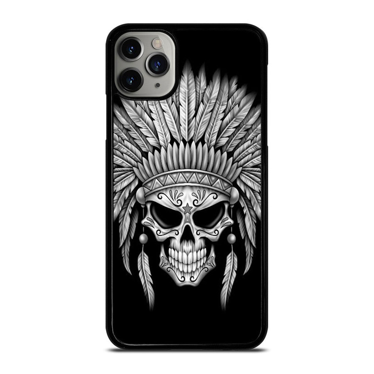 INDIAN FEATHER SKULL iPhone 11 Pro Max Case Cover