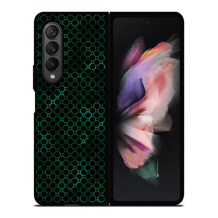 STYLISH HEXAGONAL GREEN PATTERN Samsung Galaxy Z Fold 3 Case Cover