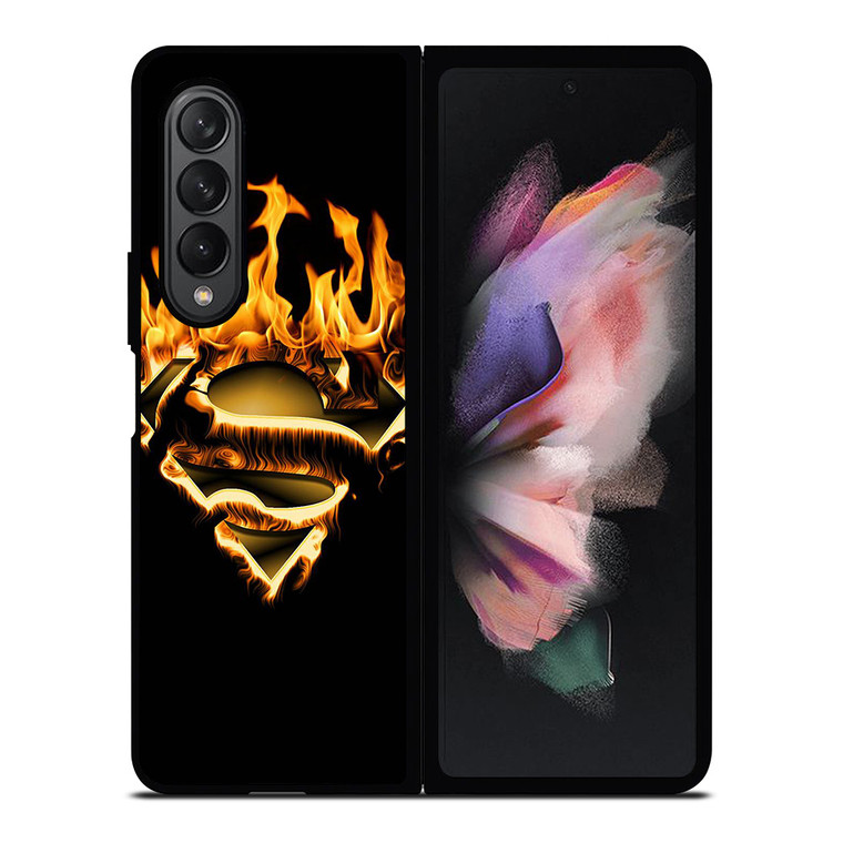 SUPERMAN LOGO FIRE Samsung Galaxy Z Fold 3 Case Cover