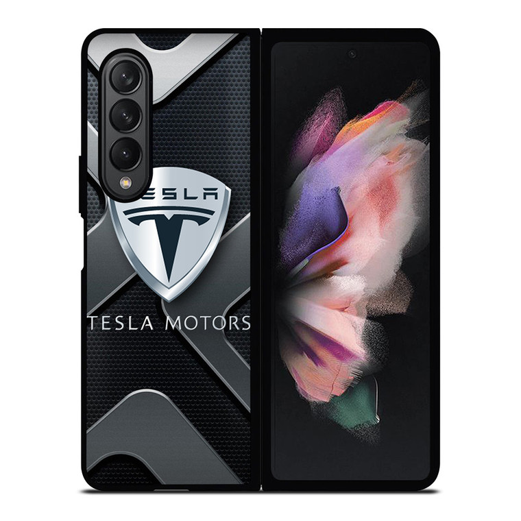 TESLA MOTOR CAR ICON Samsung Galaxy Z Fold 3 Case Cover