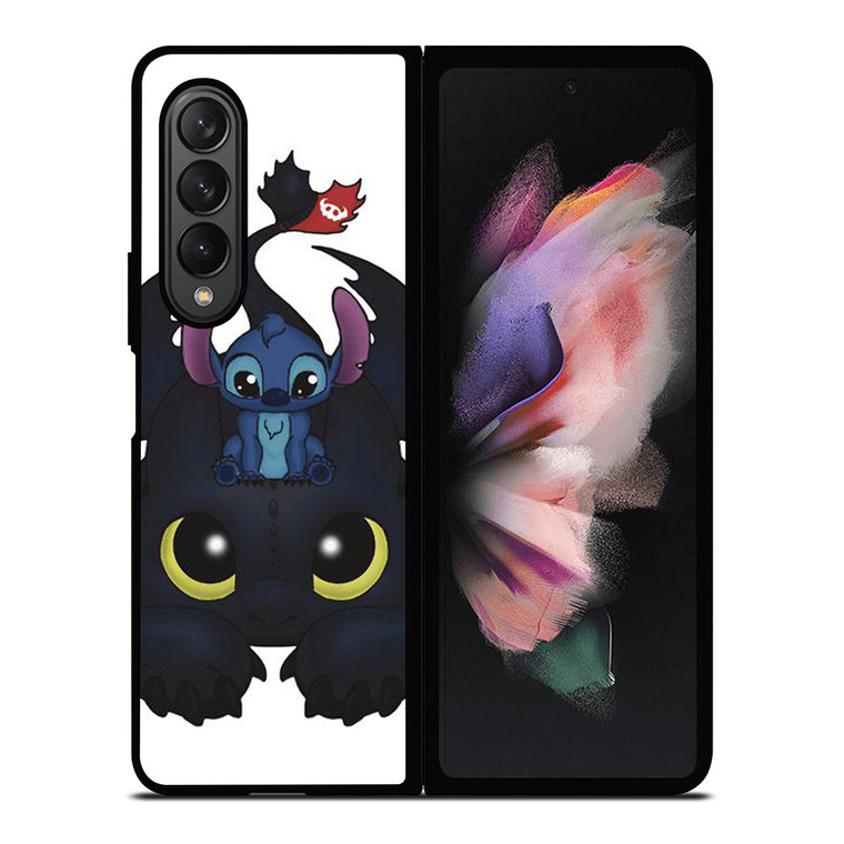 TOOTHLESS AND STITCH CUTE Samsung Galaxy Z Fold 3 Case Cover