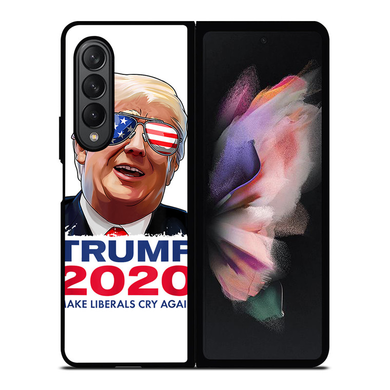 TRUMP 2020 MAKE LIBERALS CRY AGAIN Samsung Galaxy Z Fold 3 Case Cover TRUMP 2020 MAKE LIBERALS CRY AGAIN Samsung Galaxy Z Fold 3 Case Cover