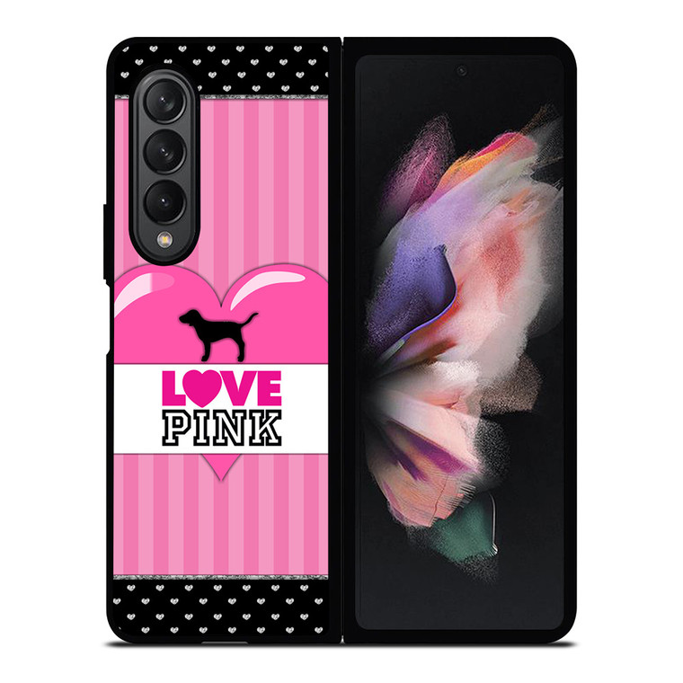 VICTORIA'S SECRET PINK LOVE Samsung Galaxy Z Fold 3 Case Cover